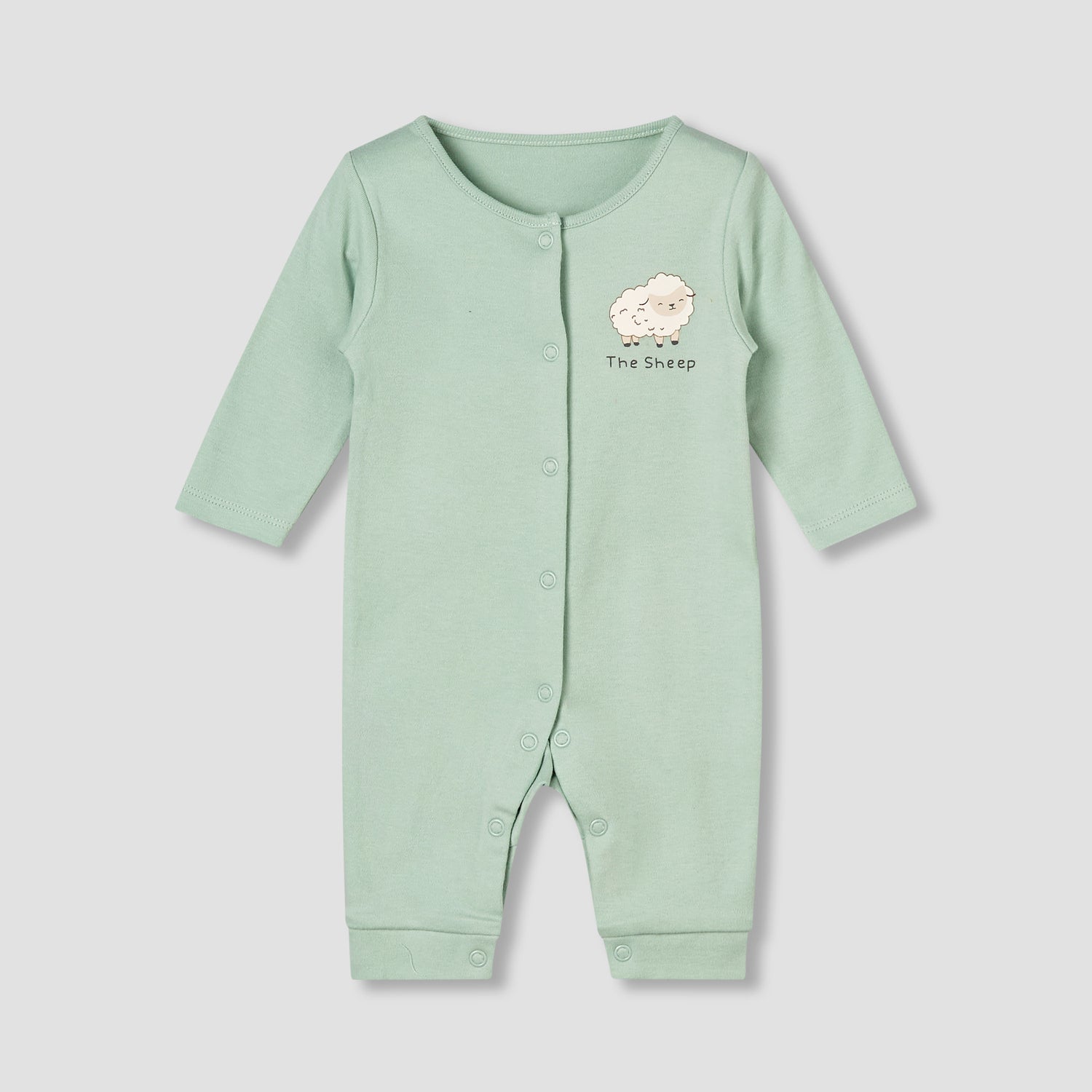 Pack of 5 Juniors Round Neck Long Sleeves Sleepsuit with Print