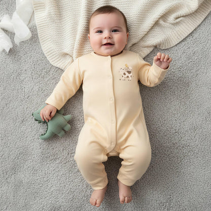 Pack of 5 Juniors Round Neck Long Sleeves Sleepsuit with Print