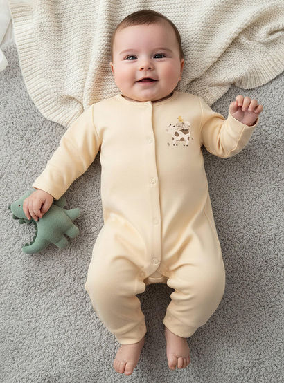 Pack of 5 Juniors Round Neck Long Sleeves Sleepsuit with Print-baby-boys-clothing-nightwear-sleepsuits-image-2