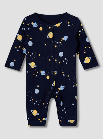 Pack of 5 Juniors Cotton Round Neck Long Sleeves Sleepsuit with Print-baby-boys-clothing-nightwear-sleepsuits-image-4