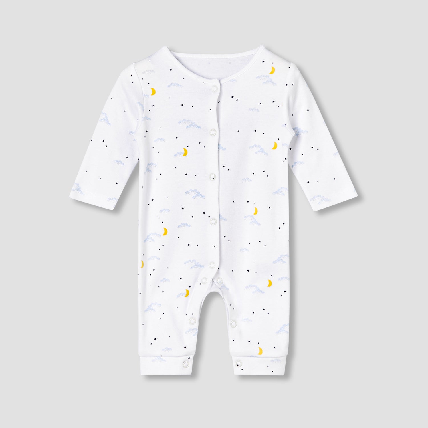 Pack of 5 Juniors Cotton Round Neck Long Sleeves Sleepsuit with Print
