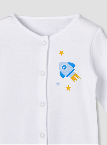 Pack of 5 Juniors Cotton Round Neck Long Sleeves Sleepsuit with Print-baby-boys-clothing-nightwear-sleepsuits-image-8