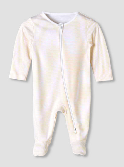 Pack of 3 Juniors Organic Cotton Round Neck Long Sleeves Sleepsuit with Print-baby-girls-clothing-nightwear-sleepsuits-image-4