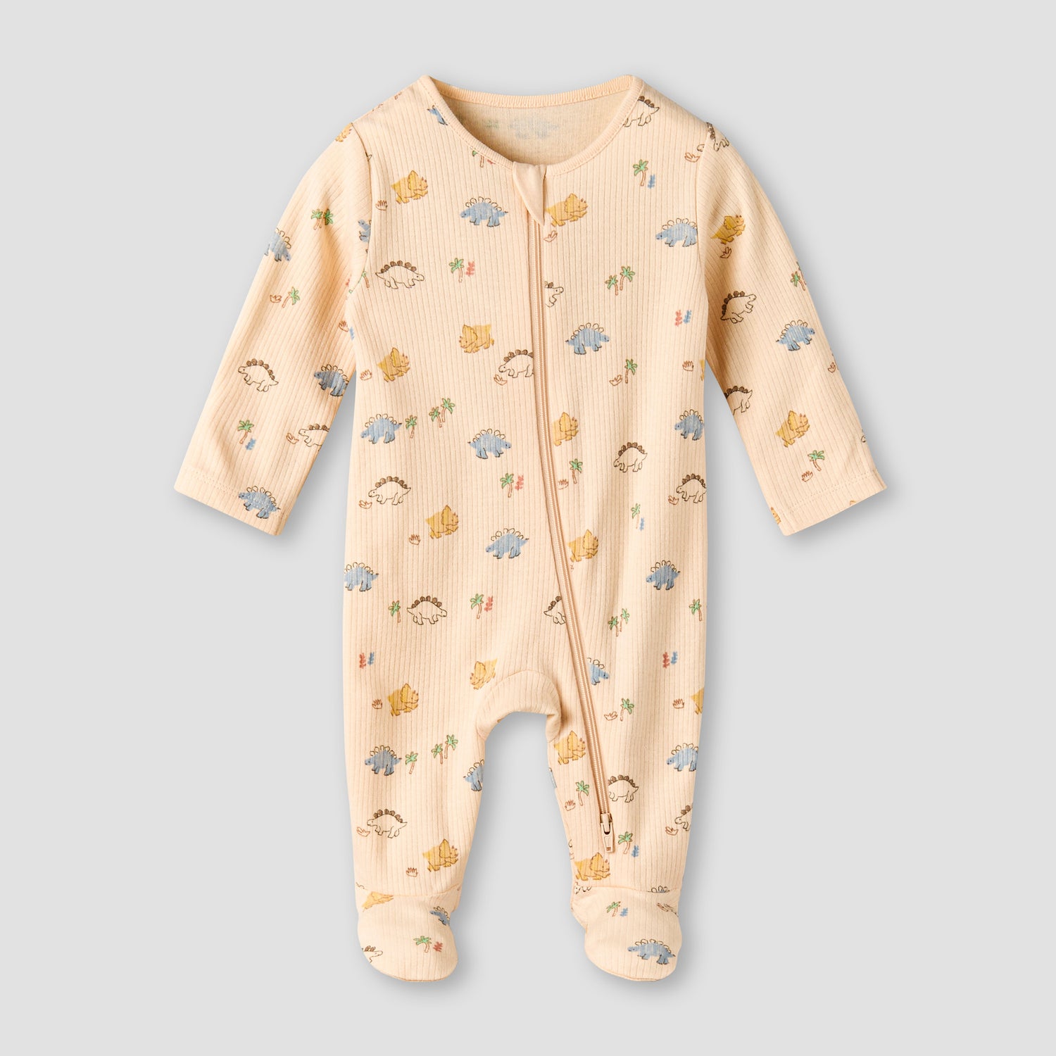 Pack of 3 Juniors Organic Cotton Crew Neck Long Sleeves Sleepsuit with Print