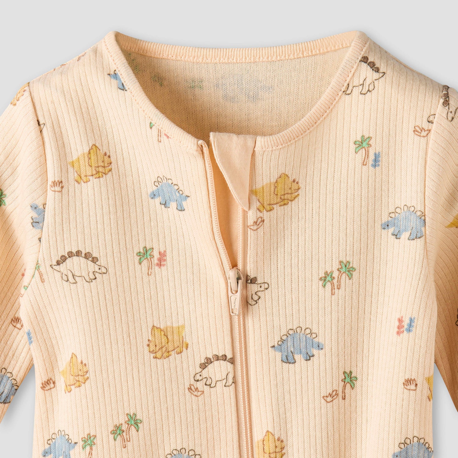 Pack of 3 Juniors Organic Cotton Crew Neck Long Sleeves Sleepsuit with Print