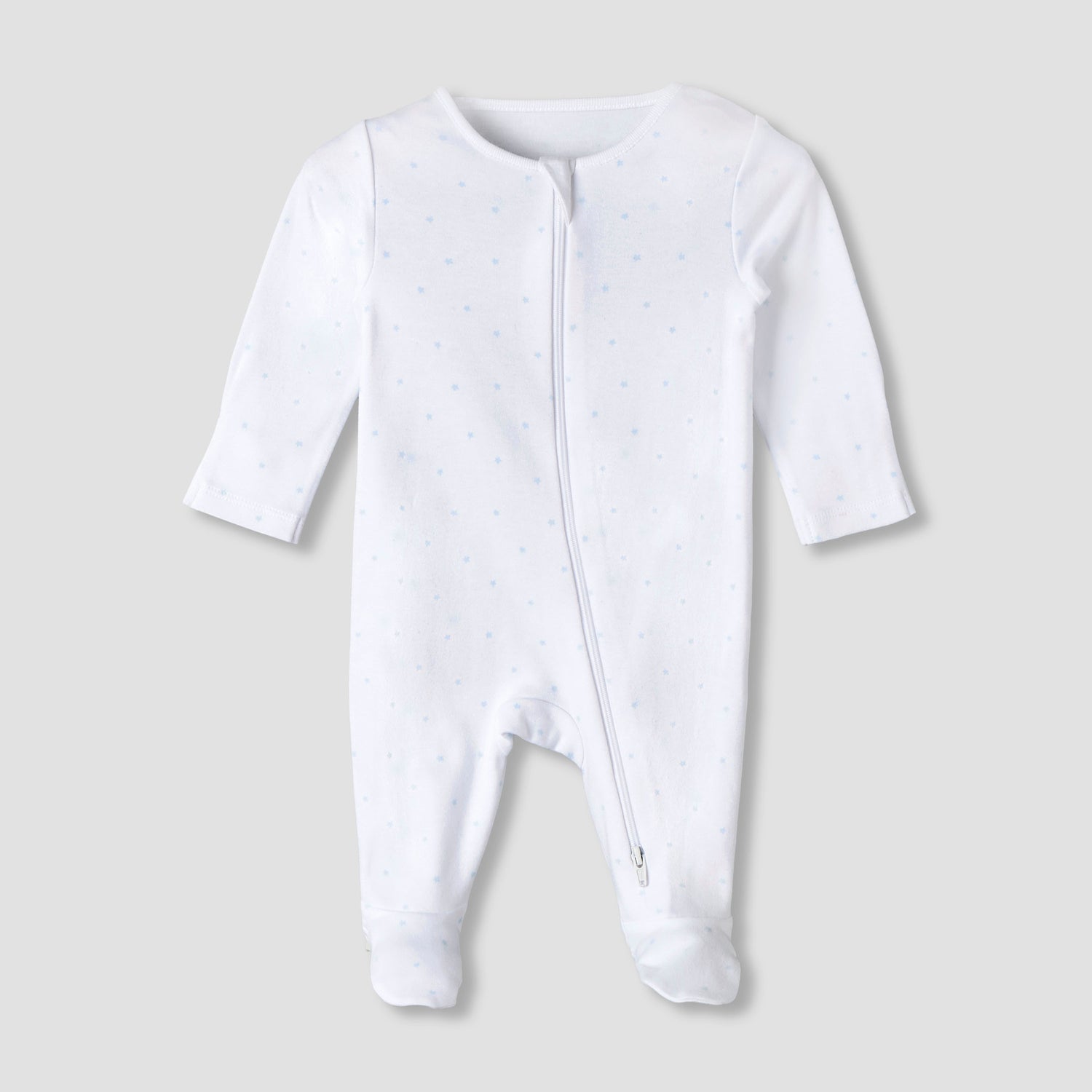 Pack of 3 Juniors Organic Cotton Round Neck Long Sleeves Sleepsuit with Print