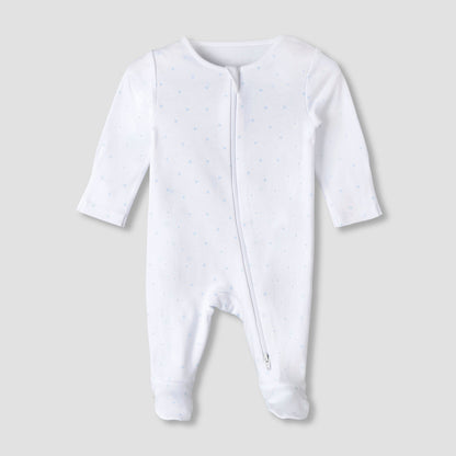 Pack of 3 Juniors Organic Cotton Round Neck Long Sleeves Sleepsuit with Print