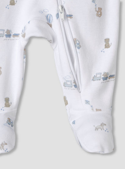 Pack of 3 Juniors Organic Cotton Round Neck Long Sleeves Sleepsuit with Print-baby-boys-clothing-nightwear-sleepsuits-image-7