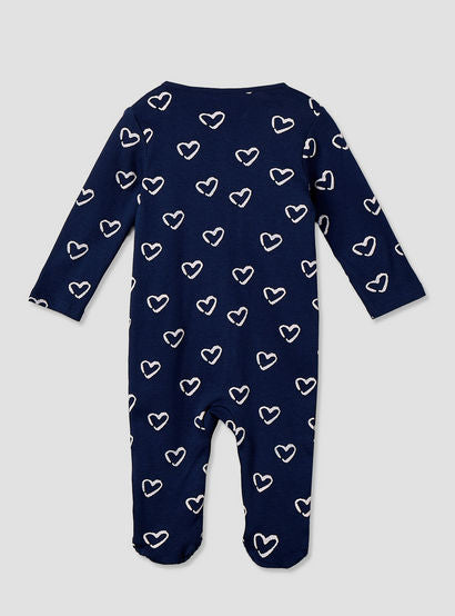 Pack of 3 Cotton Crew Neck Long Sleeve Sleepsuit with Snap Button Closure-baby-girls-clothing-nightwear-sleepsuits-image-3