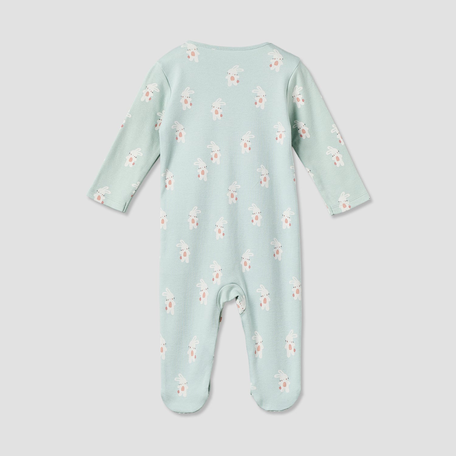 Pack of 3 Juniors Cotton Crew Neck Long Sleeve Sleepsuit with Bunny Print