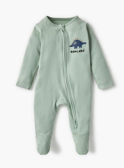 Juniors Assorted Sleepsuit with Long Sleeves and Zip Closure - Set of 3-baby-boys-clothing-nightwear-sleepsuits-image-4