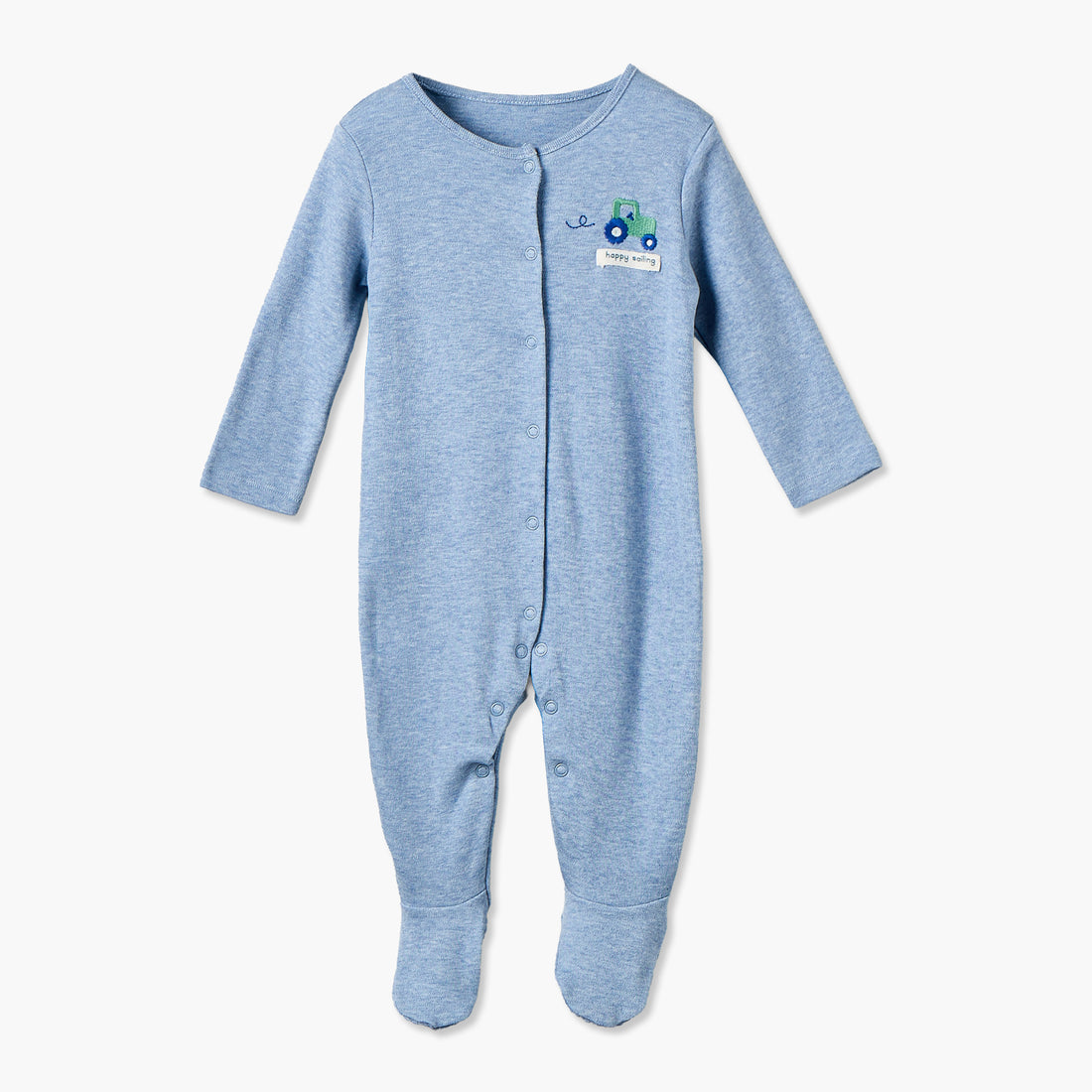 Pack of 3 Juniors Cotton Crew Neck Long Sleeves Sleepsuit with Assorted Print