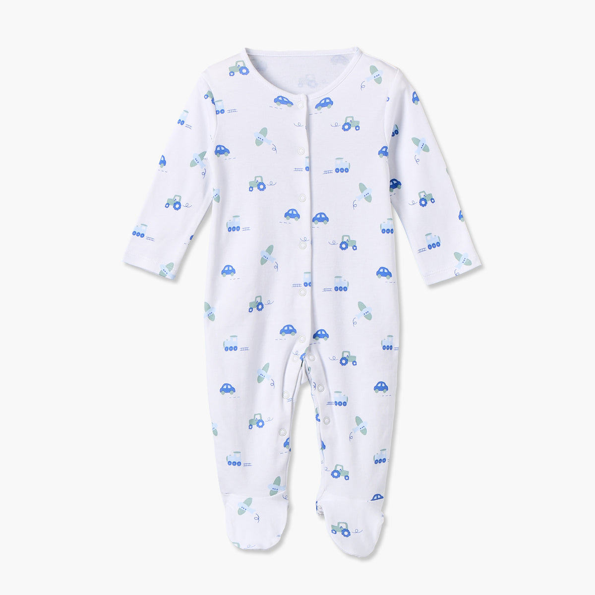 Pack of 3 Juniors Cotton Crew Neck Long Sleeves Sleepsuit with Assorted Print