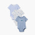 Pack of 3 Juniors Cotton Crew Neck Short Sleeves Bodysuit with Construction Vehicles Print - Blue / 18-24 mths