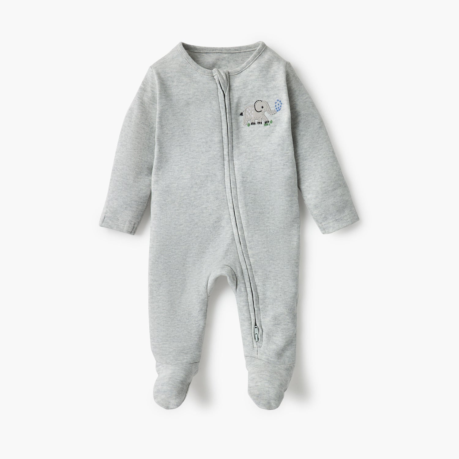 Juniors Assorted Sleepsuit with Long Sleeves and Zip Closure - Set of 3