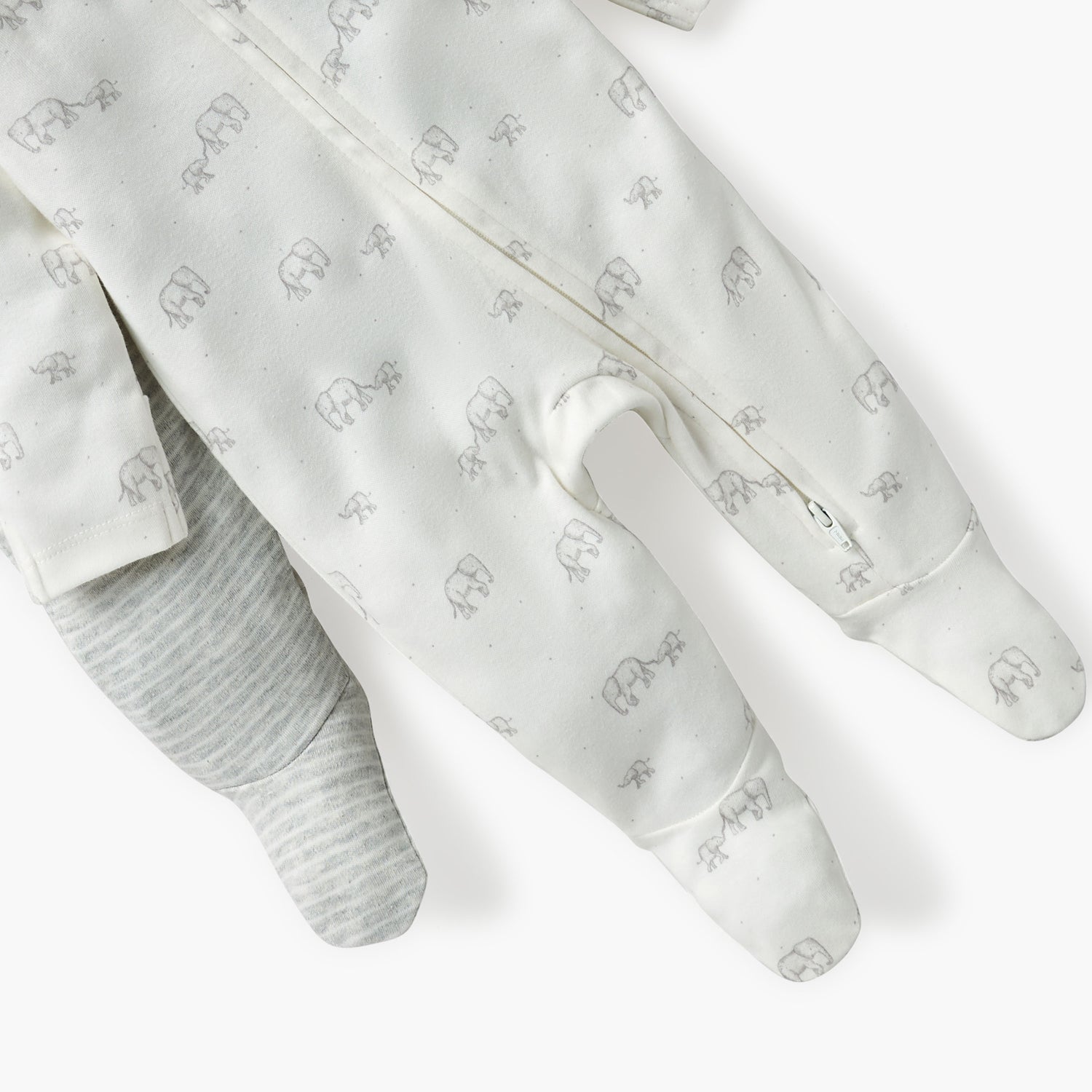 Juniors Assorted Sleepsuit with Long Sleeves and Zip Closure - Set of 3