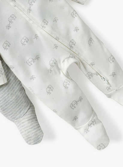 Juniors Assorted Sleepsuit with Long Sleeves and Zip Closure - Set of 3-baby-boys-clothing-nightwear-sleepsuits-image-6