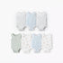 Pack of 7 Juniors Cotton Round Neck Sleeveless Bodysuit with Snap Button Closure - Multicolour / 12-18 mths