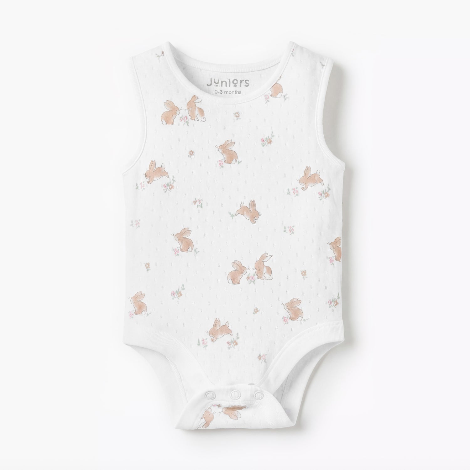Pack of 7 Juniors Cotton Round Neck Sleeveless Bodysuit with Snap Button Closure