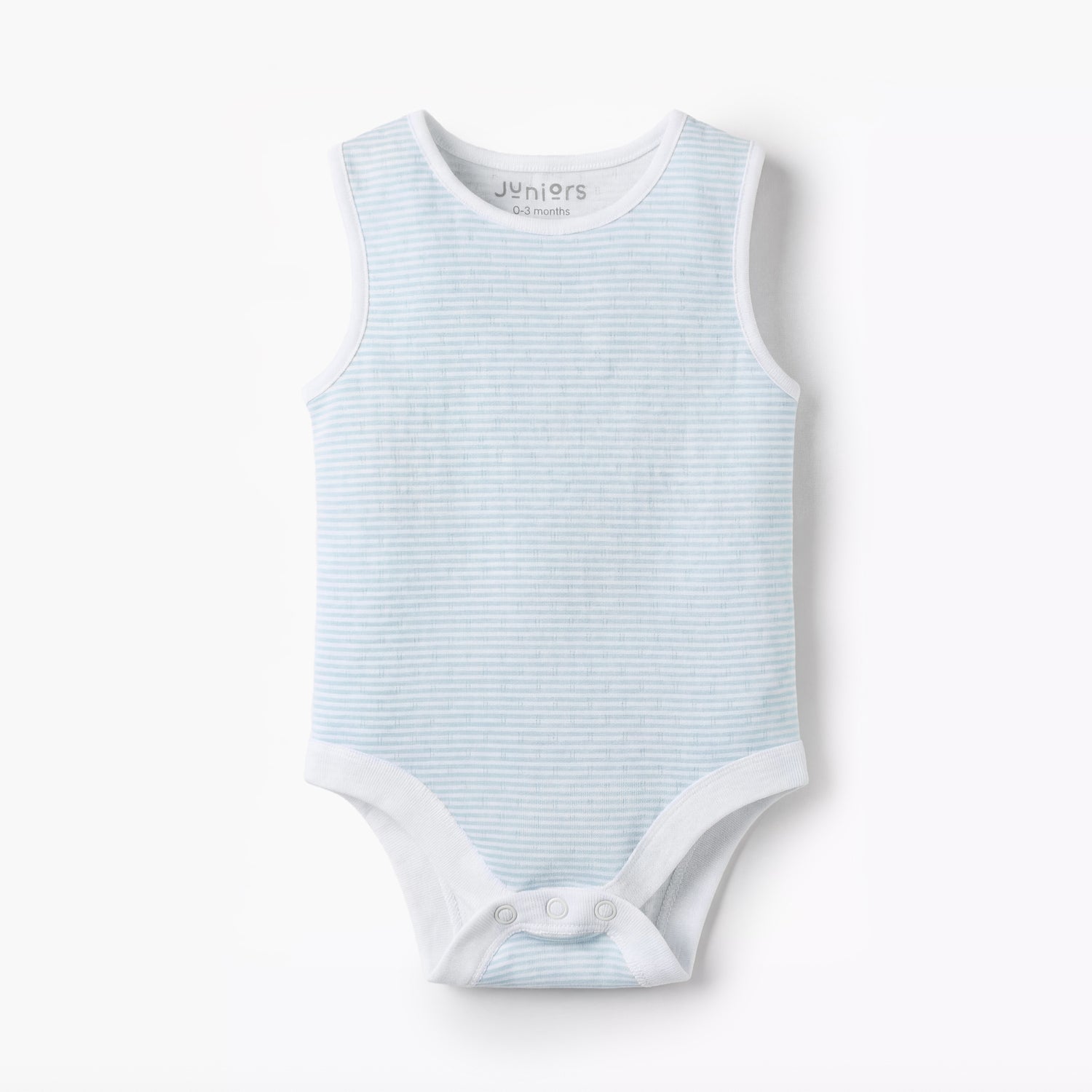 Pack of 7 Juniors Cotton Round Neck Sleeveless Bodysuit with Snap Button Closure