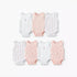 Pack of 7 Juniors Cotton Round Neck Sleeveless Bodysuit with Snap Button Closure - Pink / 12-18 mths