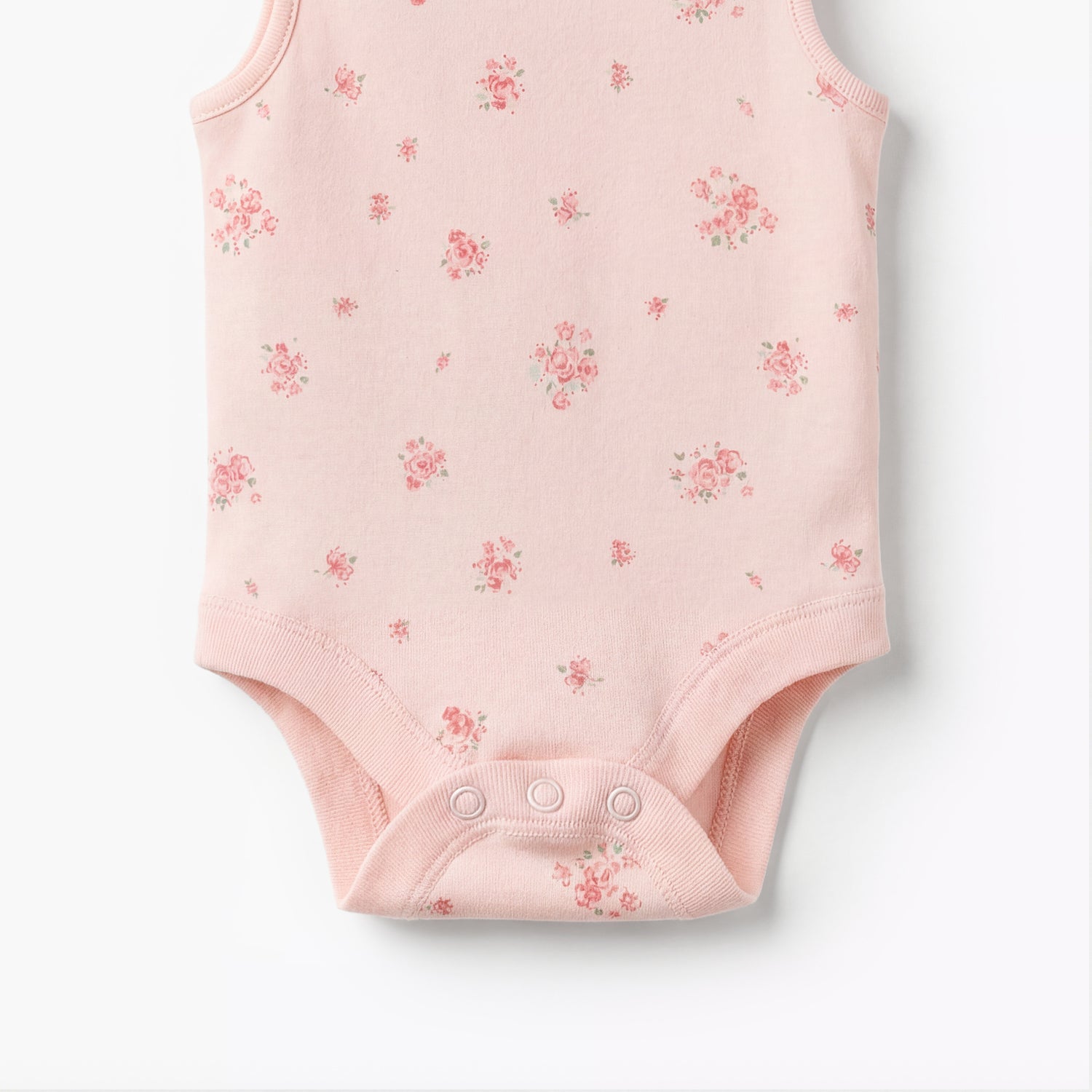 Pack of 7 Juniors Cotton Round Neck Sleeveless Bodysuit with Snap Button Closure