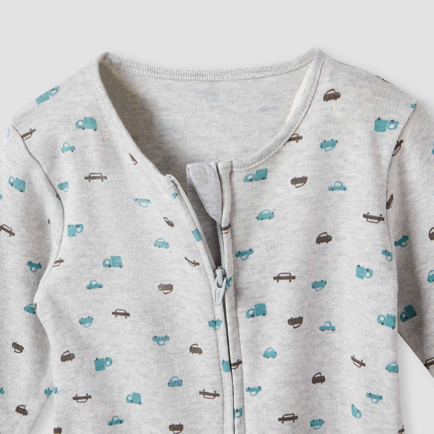 Juniors Printed Sleepsuit with Zip Closure - Set of 3