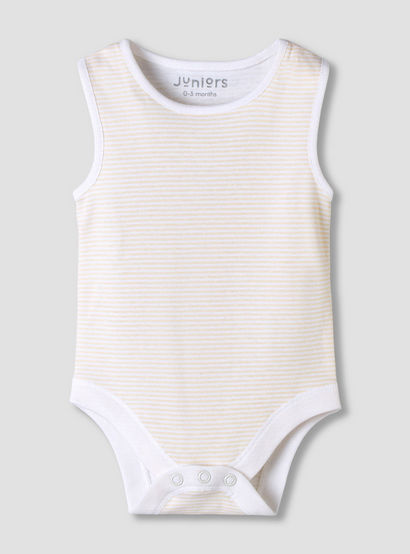 Pack of 7 Juniors Round Neck Sleeveless Bodysuit with Assorted Design-baby-boys-clothing-multipacks-image-5