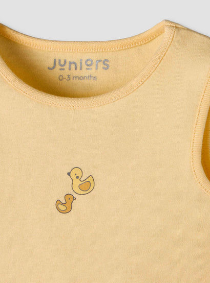 Pack of 7 Juniors Round Neck Sleeveless Bodysuit with Assorted Design-baby-boys-clothing-multipacks-image-7