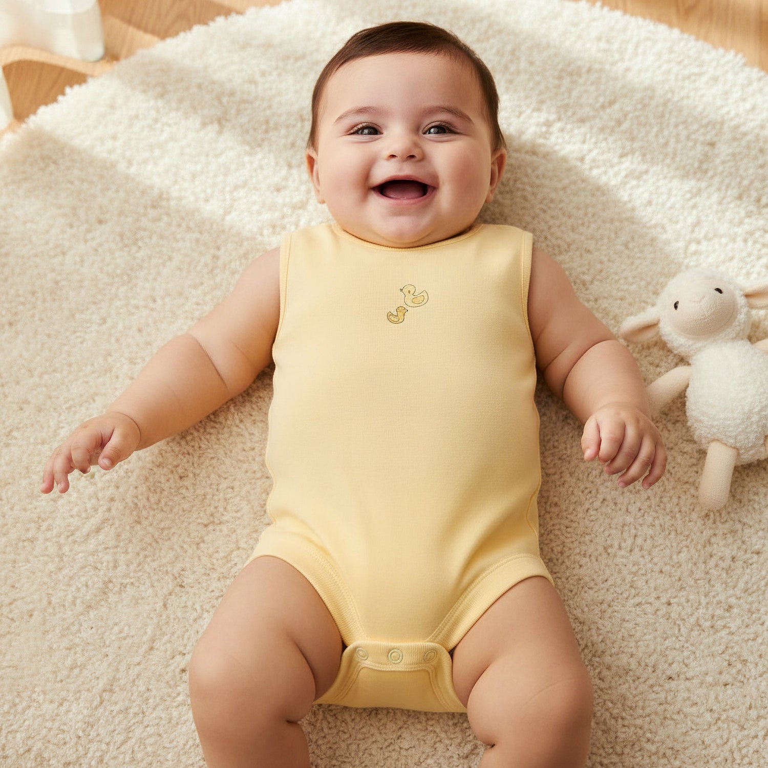 Pack of 7 Juniors Round Neck Sleeveless Bodysuit with Assorted Design