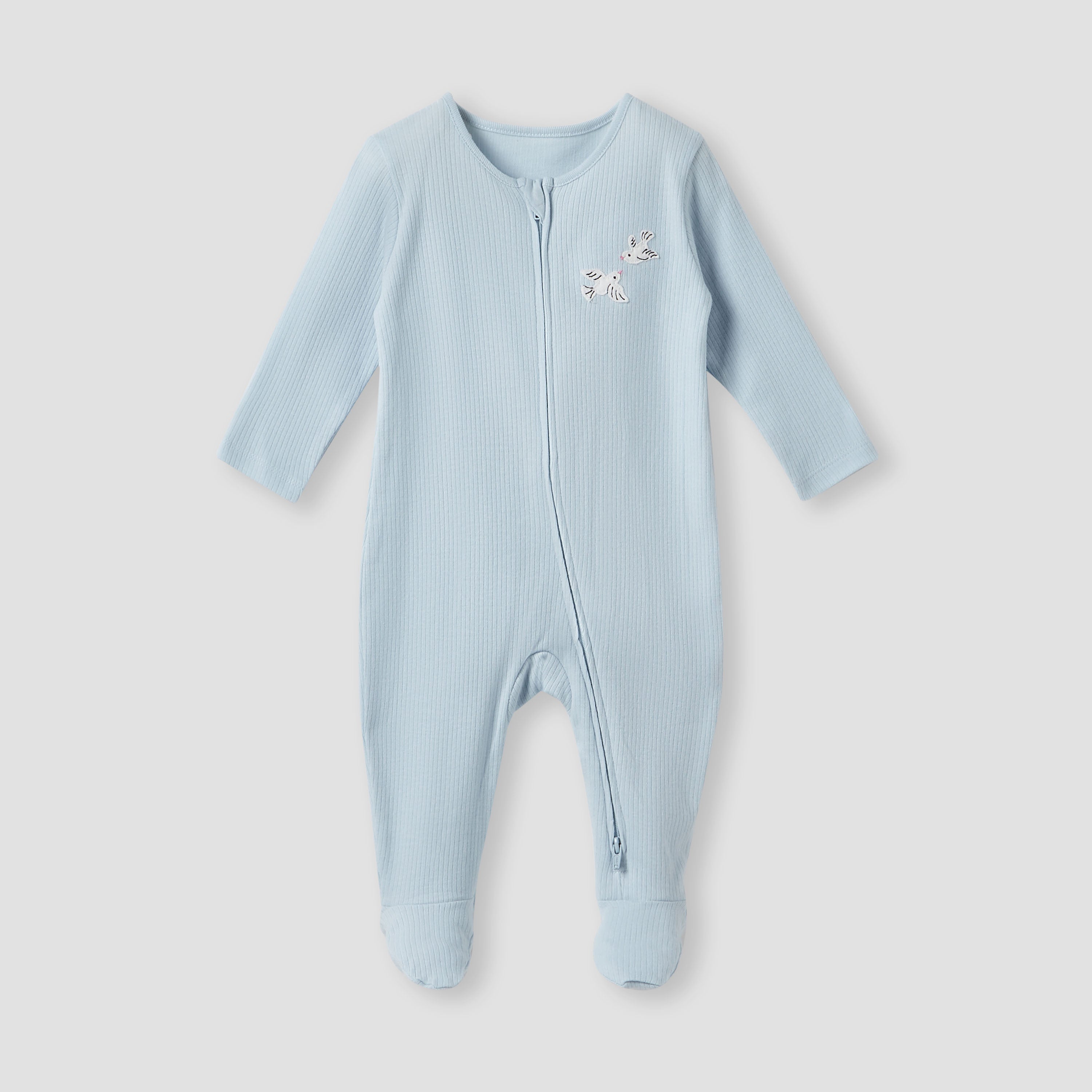 Juniors Printed Sleepsuit with Zip Closure - Set of 3