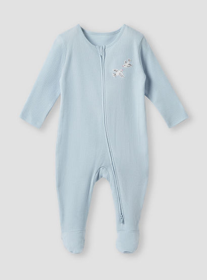 Juniors Printed Sleepsuit with Zip Closure - Set of 3-baby-boys-clothing-nightwear-sleepsuits-image-2