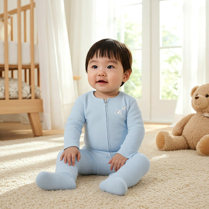 Juniors Printed Sleepsuit with Zip Closure - Set of 3