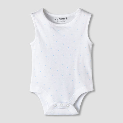 Pack of 7 Juniors Round Neck Sleeveless Bodysuit with Fun Prints