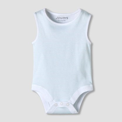 Pack of 7 Juniors Round Neck Sleeveless Bodysuit with Fun Prints