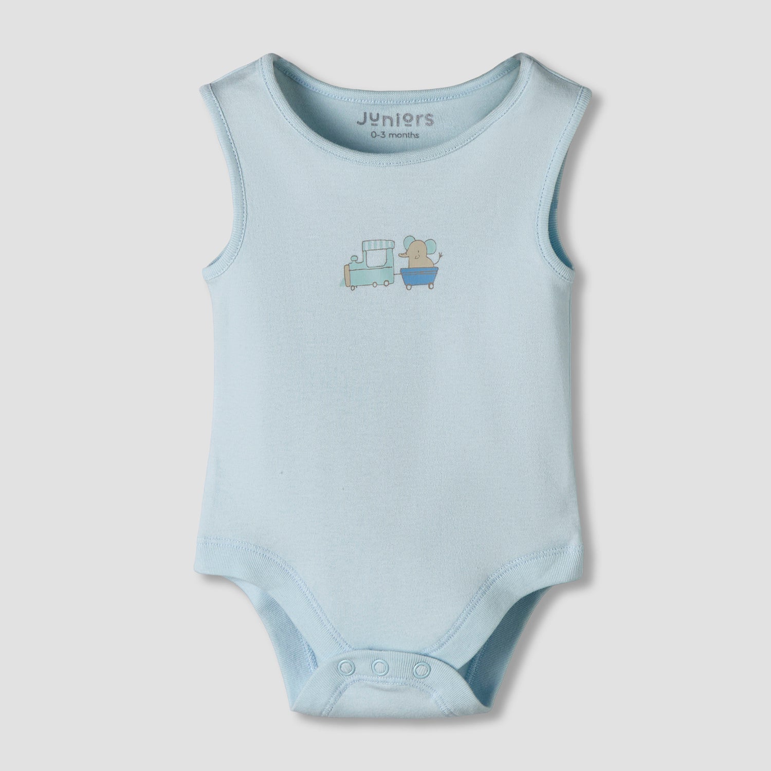 Pack of 7 Juniors Round Neck Sleeveless Bodysuit with Fun Prints
