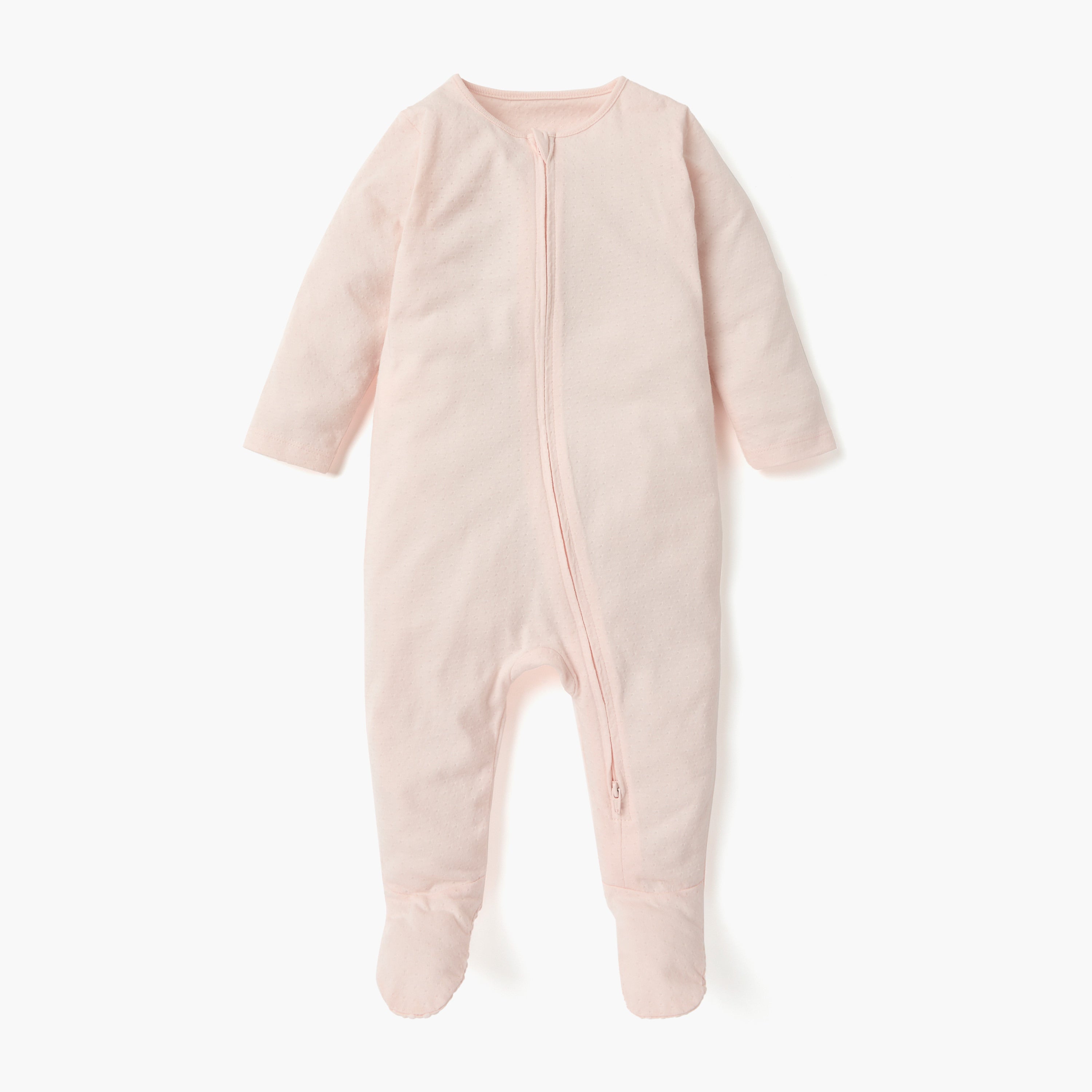 Juniors Printed Sleepsuit with Zip Closure and Long Sleeves - Set of 3