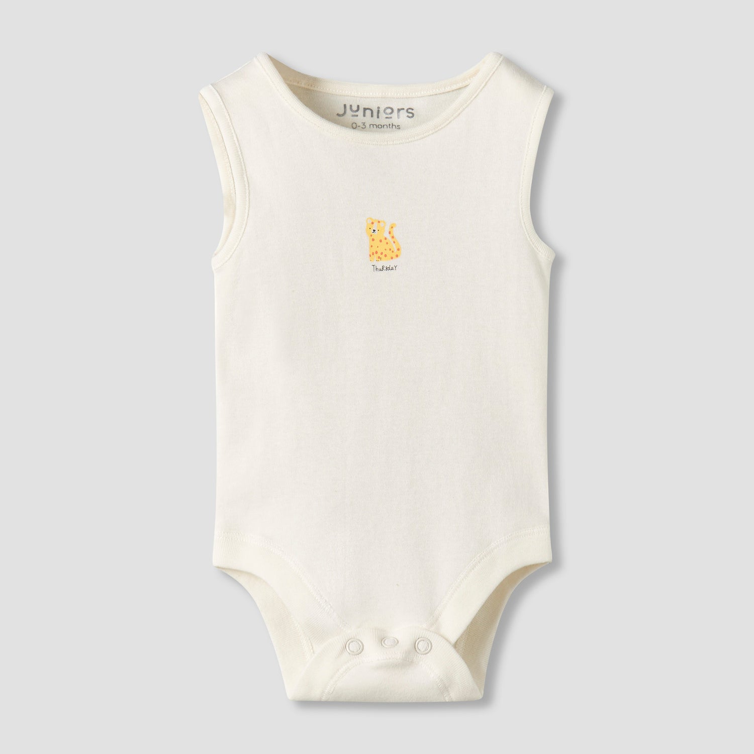 Pack of 7 Juniors Crew Neck Sleeveless Bodysuit with Snap Button Closure