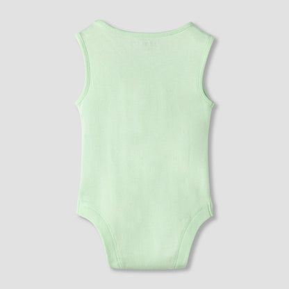 Pack of 7 Juniors Crew Neck Sleeveless Bodysuit with Snap Button Closure