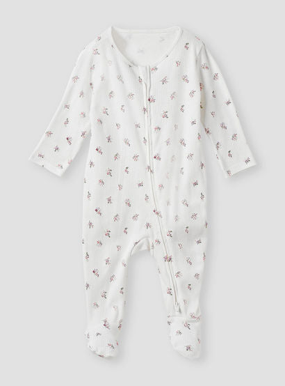 Juniors Floral Print Sleepsuit with Zip Closure - Set of 3-baby-girls-clothing-nightwear-sleepsuits-image-3