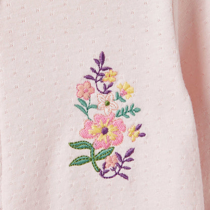 Juniors Floral Print Sleepsuit with Zip Closure - Set of 3