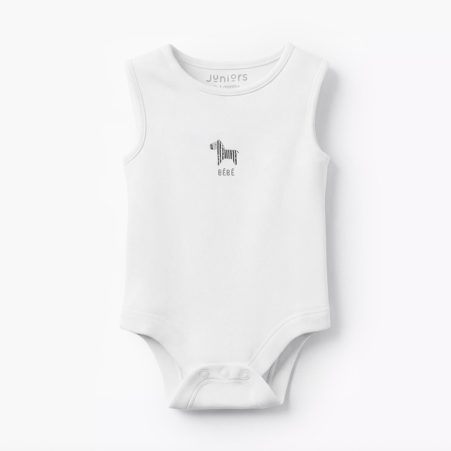 Pack of 7 Juniors Round Neck Sleeveless Bodysuit with Snap Button Closure