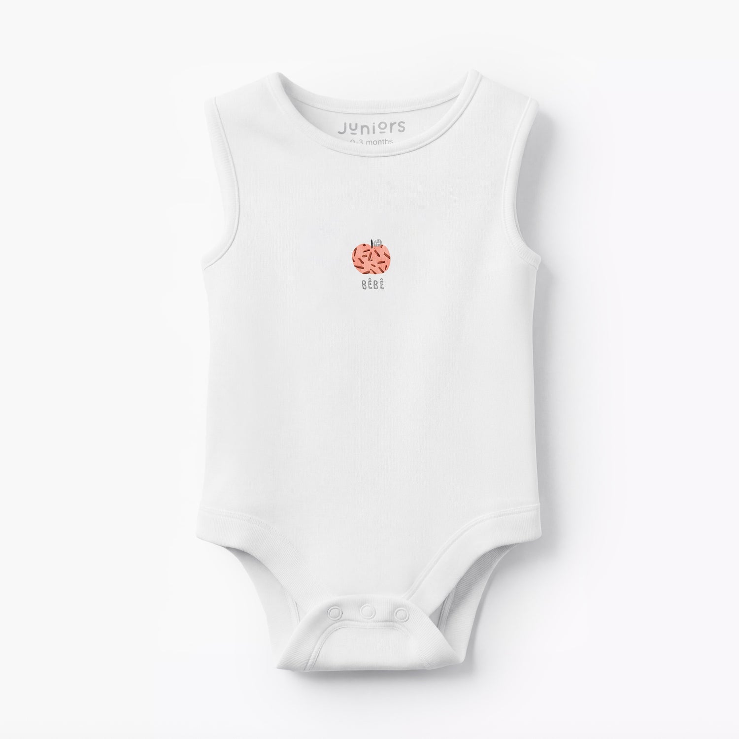Pack of 7 Juniors Round Neck Sleeveless Bodysuit with Snap Button Closure