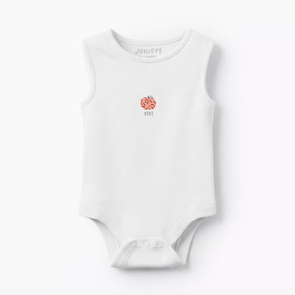 Pack of 7 Juniors Round Neck Sleeveless Bodysuit with Snap Button Closure