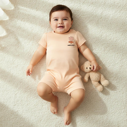 Pack of 2 Juniors Crew Neck Short Sleeves Romper with Snap Button Closure