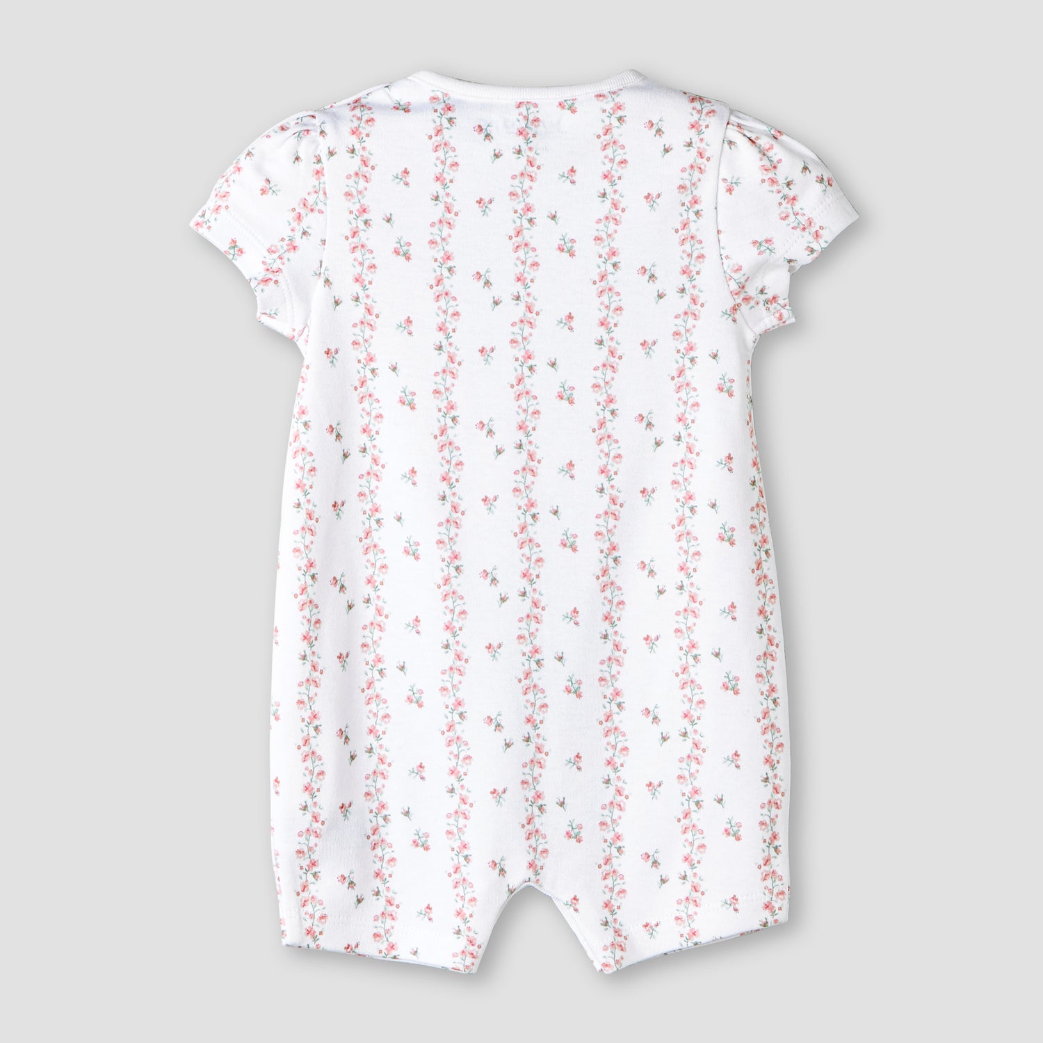 Pack of 2 Juniors Round Neck Cap Sleeve Romper with Snap Button Closure