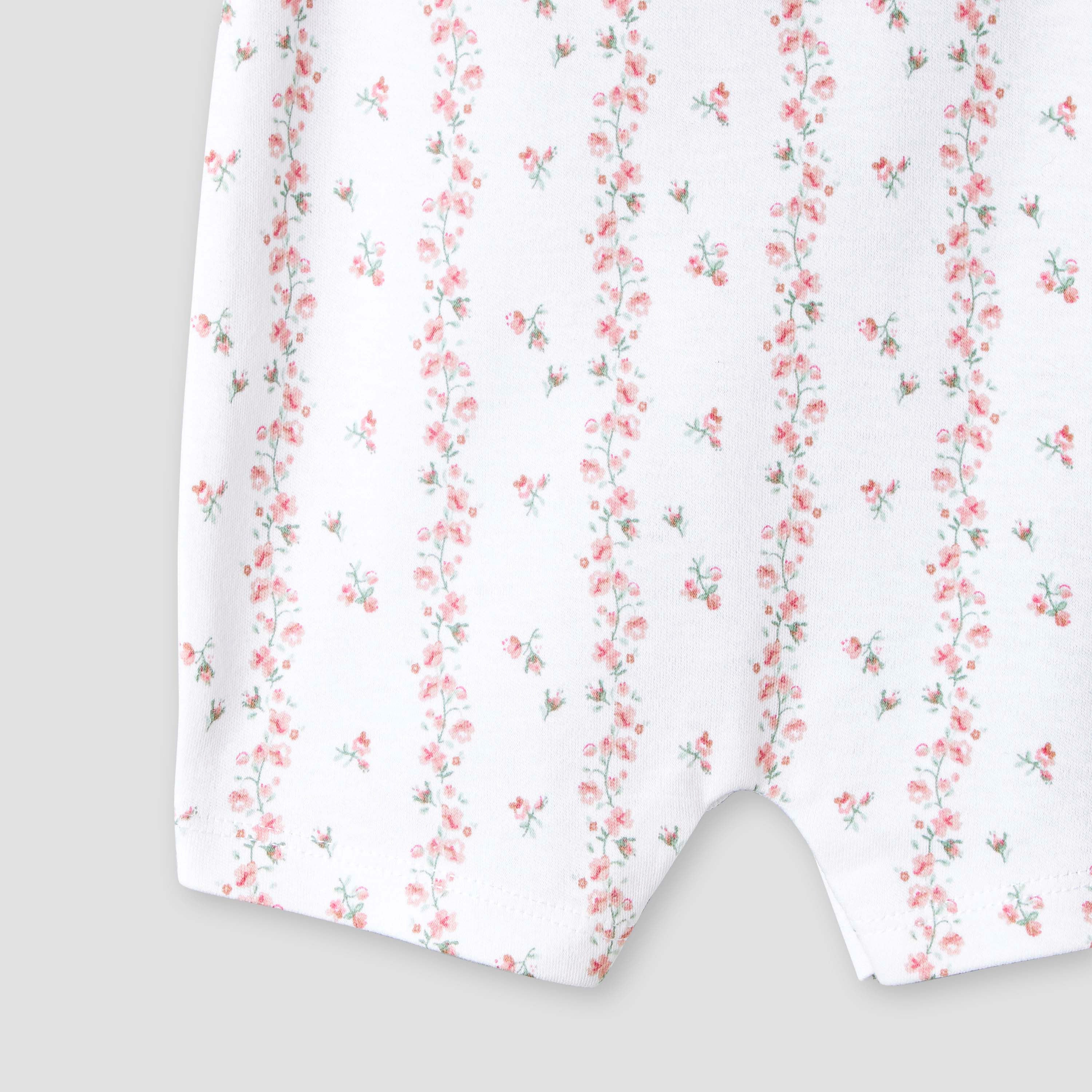 Pack of 2 Juniors Round Neck Cap Sleeve Romper with Snap Button Closure