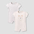 Pack of 2 Juniors Round Neck Short Sleeves Romper with Print - Beige / 12-18 mths