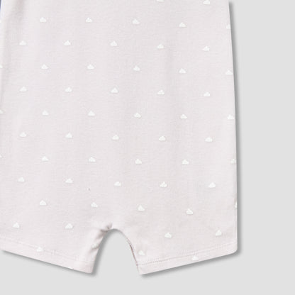 Pack of 2 Juniors Round Neck Short Sleeves Romper with Print