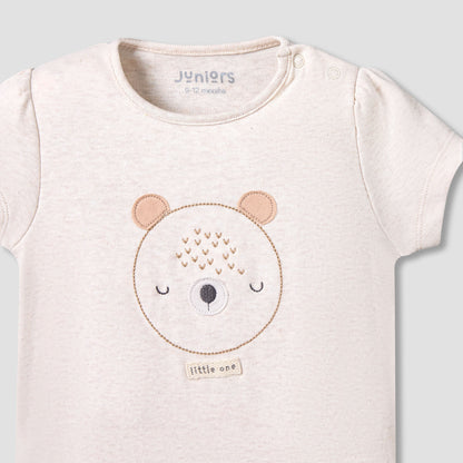 Pack of 2 Juniors Round Neck Short Sleeves Romper with Print